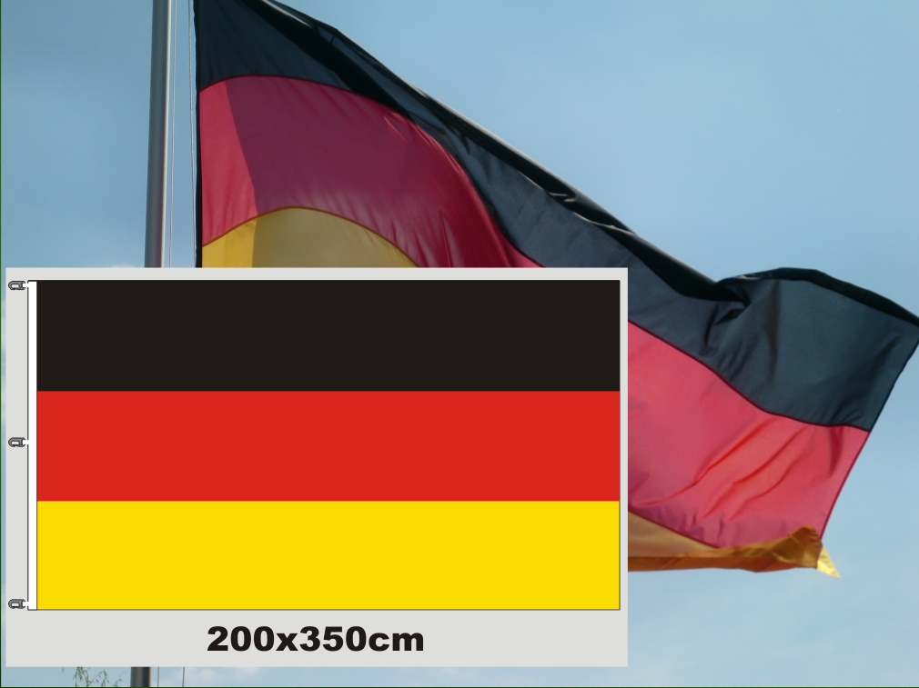 Hissfahne Fahne Flagge Groesse 200/350 Deutschland