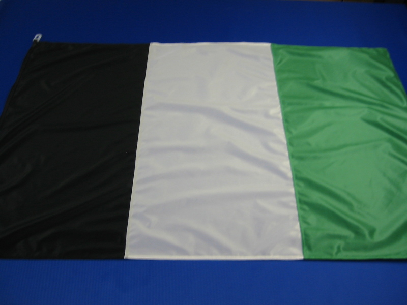 Hissfahne Fahne Flagge Groesse 150/250 schwarz-weiß-grün senkrecht