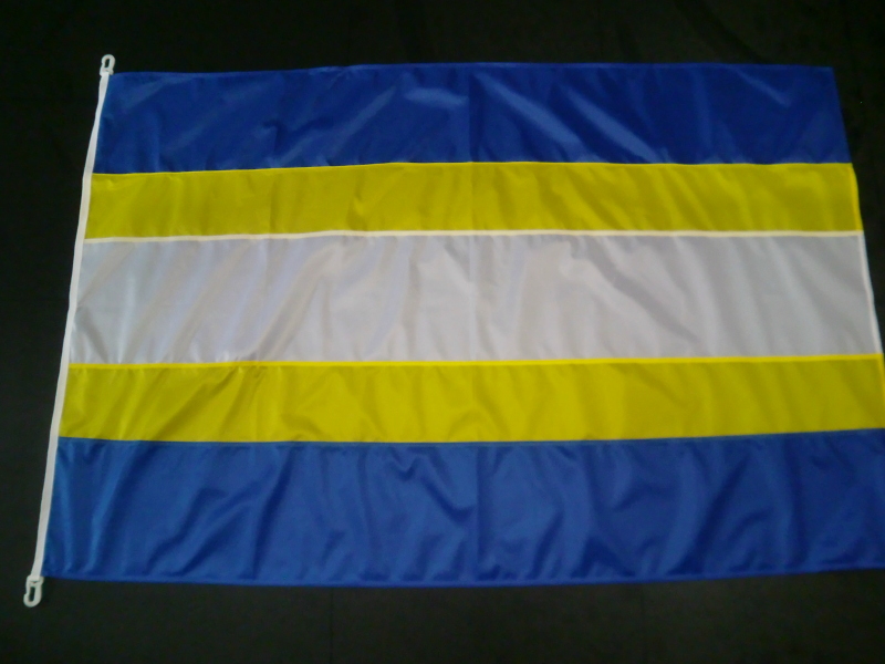 Hissfahne Fahne Flagge Groesse 100/150 blau-gelb-weiß-gelb-blau