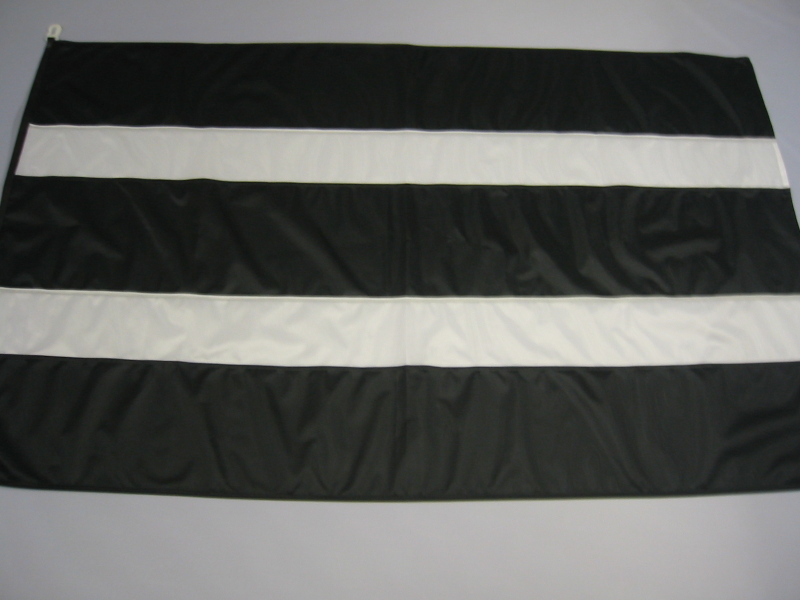 Fahne schwarz-weiß-schwarz-weiß-schwarz Gr. 100/150 cm