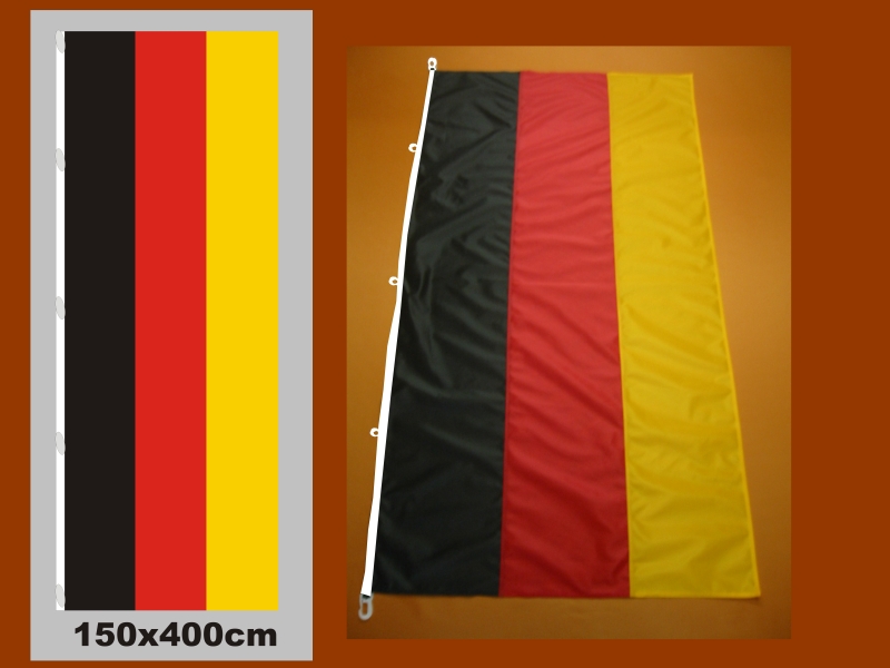 Hissfahne Fahne Flagge Hochformat Groesse 150/400 Deutschland