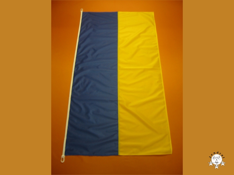 Hissfahne Fahne Flagge Hochformat Groesse 75/150 blau-gelb 