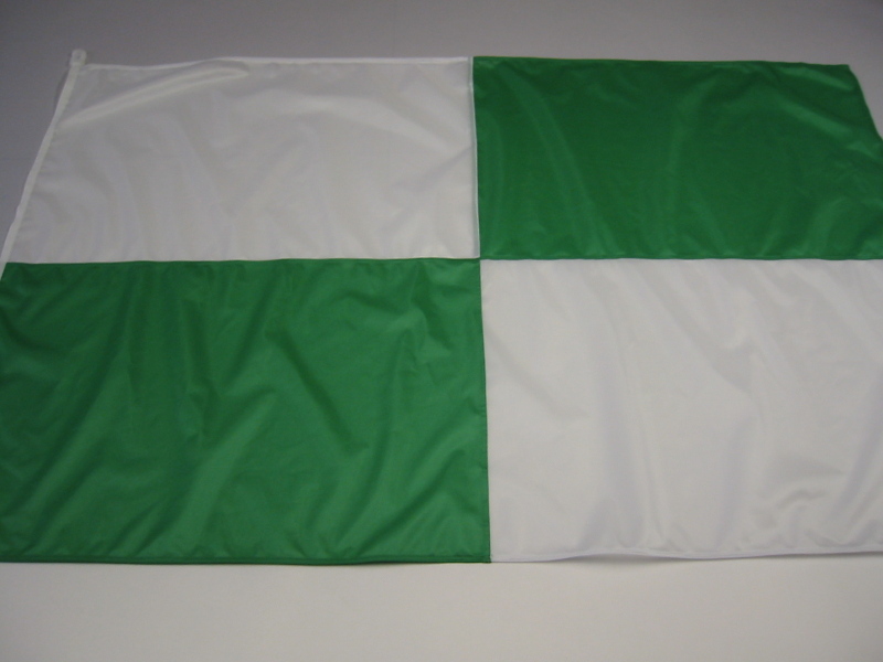 Hissfahne Fahne Flagge Groesse 100/150 Karo grün-weiß