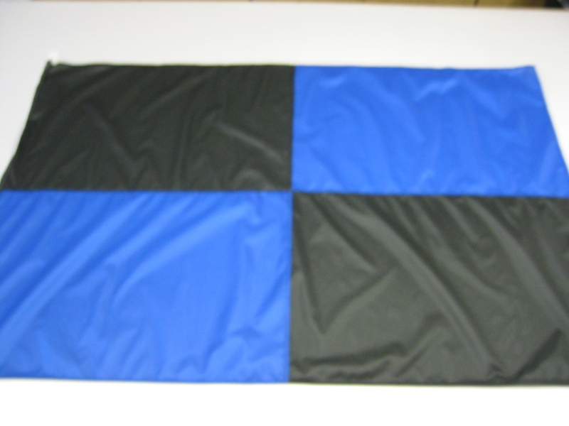 Hissfahne Fahne Flagge Groesse 150/250 Karo schwarz-blau 